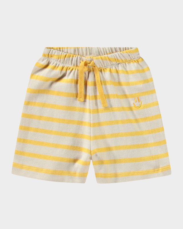 Boy's Skie Striped Sweat Shorts, Size 6M-